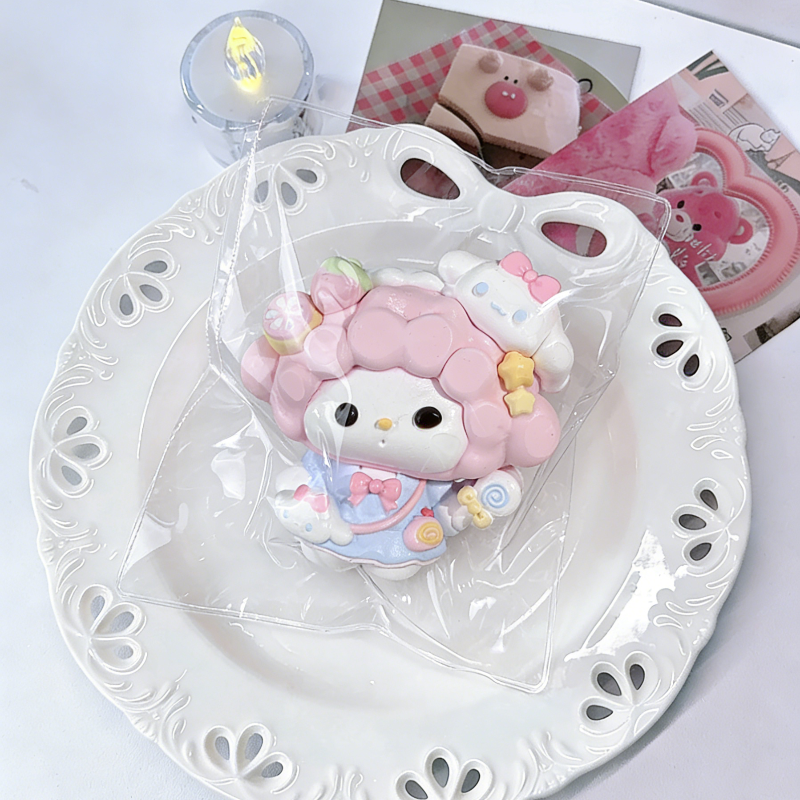 55種類 キュートな女の子シリーズ-クリーム感食品グレードシリコーン-柔らかくふわふわ-手作り-交換用袋を1つプレゼント-ストレス解消おもちゃ-押しつぶしおもちゃ ン 萌え スクイーズ センター