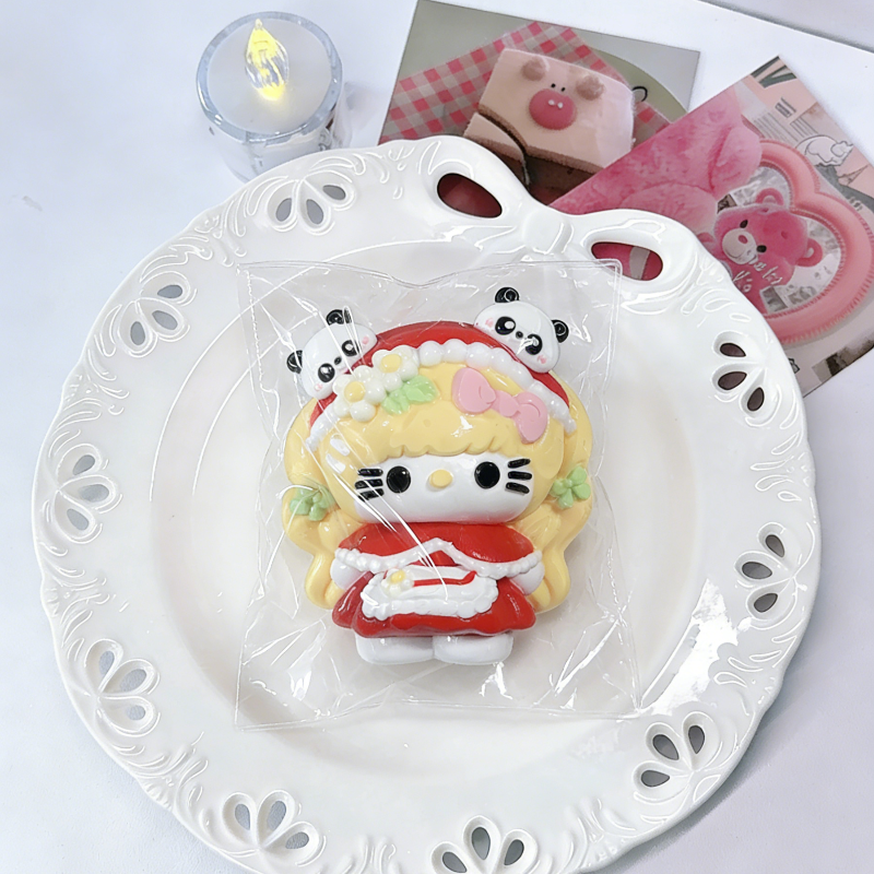 55種類 キュートな女の子シリーズ-クリーム感食品グレードシリコーン-柔らかくふわふわ-手作り-交換用袋を1つプレゼント-ストレス解消おもちゃ-押しつぶしおもちゃ ン 萌え スクイーズ センター