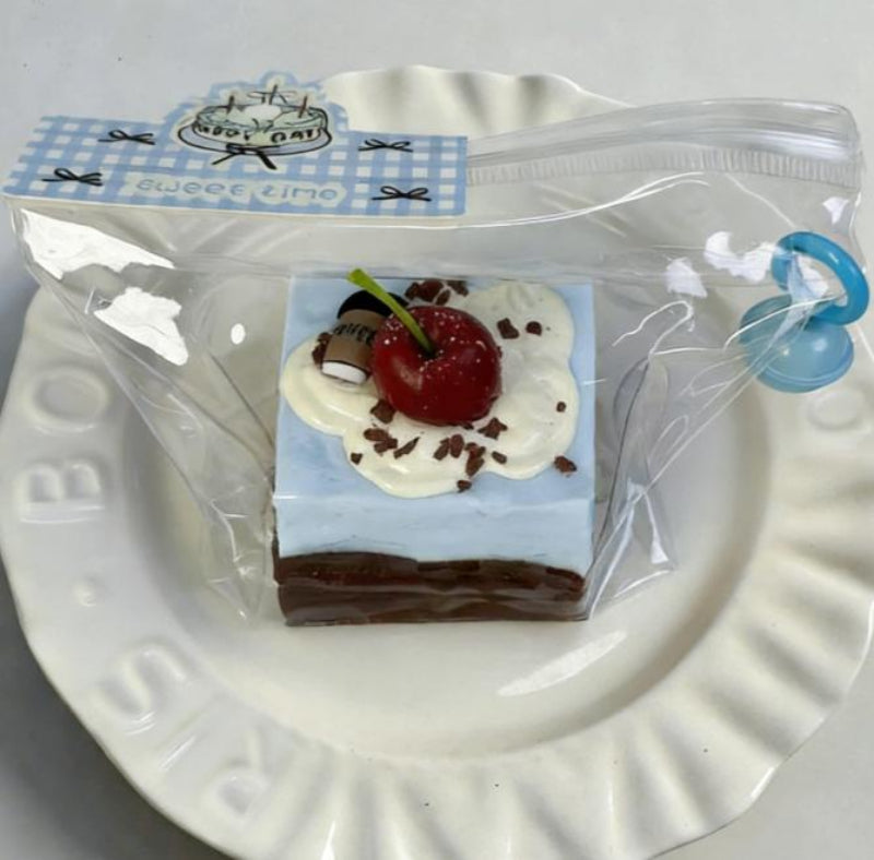 食品グレードシリコーン-ソフトでゆっくりと元に戾る食べ物シミュレ-ショントイ、超ふわふわてたまらないケーキスクイ-ズストレス解消おもちや-チェリーシーソルトブラウニー クリーム スクイーズ