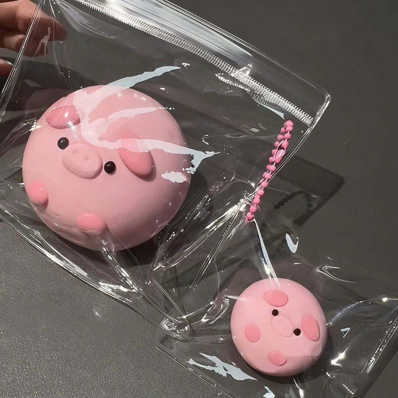 かわいい可プタ大福親子セット-クリ-ム感食品グレ-ドシリコ-ン-柔らかくふわふわ-手作り-ストレス解消おもちや