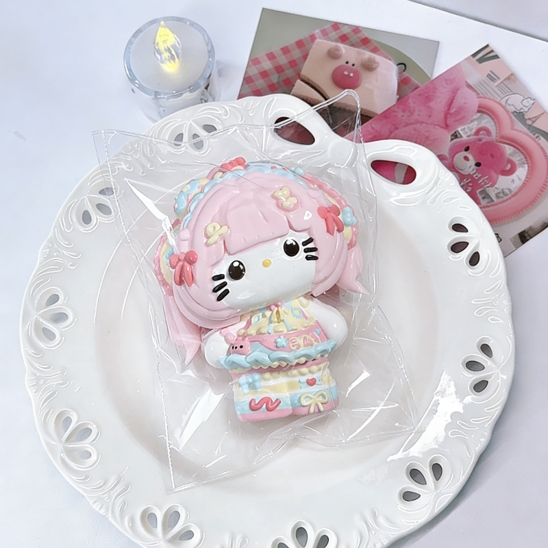 55種類 キュートな女の子シリーズ-クリーム感食品グレードシリコーン-柔らかくふわふわ-手作り-交換用袋を1つプレゼント-ストレス解消おもちゃ-押しつぶしおもちゃ ン 萌え スクイーズ センター