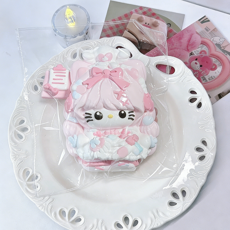55種類 キュートな女の子シリーズ-クリーム感食品グレードシリコーン-柔らかくふわふわ-手作り-交換用袋を1つプレゼント-ストレス解消おもちゃ-押しつぶしおもちゃ ン 萌え スクイーズ センター