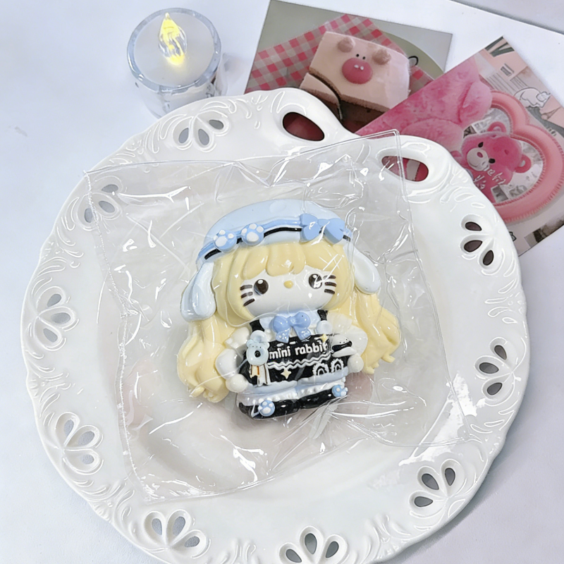 55種類 キュートな女の子シリーズ-クリーム感食品グレードシリコーン-柔らかくふわふわ-手作り-交換用袋を1つプレゼント-ストレス解消おもちゃ-押しつぶしおもちゃ ン 萌え スクイーズ センター