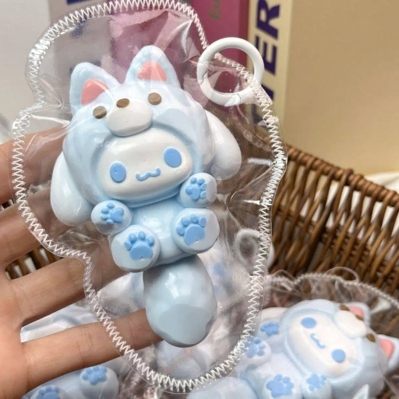 捏捏商品リンク｜可愛い小動物｜動物ヘッドチャーム｜クリスマスデザイン｜大きな尾のキャラクターぬいぐるみ｜大型可愛い動物｜食品グレードシリコン｜クリーム粘土捏捏ストレス解消玩具 ASMRフイジエットトイ