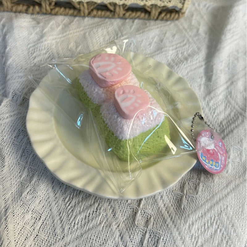 食品グレ-ドシリコ-ン-ソフトでゆっくりと元に戾る食べ物シミュレ-ショントイ、超ふわふわてたまらないゲ-キスクイズストレス解消おもちや-パパイヤミルクティー二連