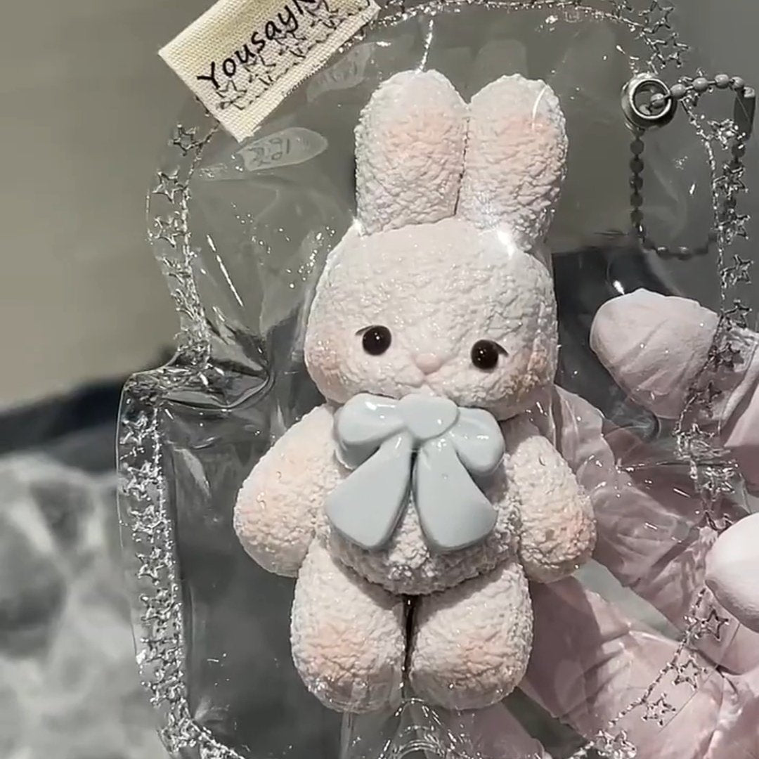 ぬいぐるみウサギ-クリーム感食品グレードシリコーン-柔らかくふわふわ-手作り-交換用袋を1つプレゼント-ストレス解消おもちゃ-押しつぶしおもちゃ ン 萌え クリーミー ムニムニ マート スクイーズ センター おもちゃ もちもち アクセ